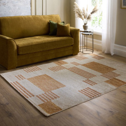 Origins Nomad Block Rug 200 x 290cm - Orange - Wilko - thumbnail 3