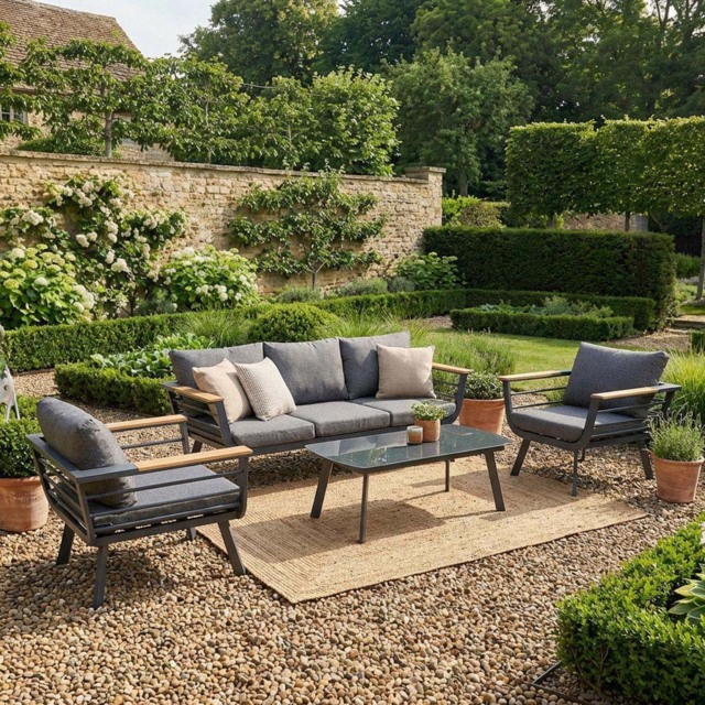 Saltram Sofa Set - Grey - Malay - Wilko - image 1