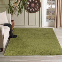 Desire Rugs Oxford Green Plain Shaggy Rug 80 x 150cm - Wilko - thumbnail 3