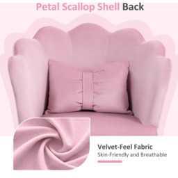 Portland Pink Wide Seat Armless Office Chair with Tilt Function - Size: 88 x 62 x 66cm - Wilko - thumbnail 5