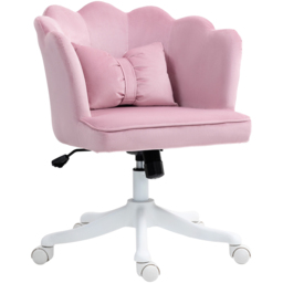 Portland Pink Wide Seat Armless Office Chair with Tilt Function - Size: 88 x 62 x 66cm - Wilko - thumbnail 3