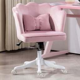 Portland Pink Wide Seat Armless Office Chair with Tilt Function - Size: 88 x 62 x 66cm - Wilko