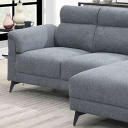 Brooklyn Roxy 3 Seater Right Hand Chaise Sofa - Grey - Wilko - thumbnail 4
