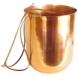 Leaf Artificial Evergreen Fern Plant in Hanging Copper Planter 60cm - Size: 60 x 70 x 70cm - Wilko - thumbnail 3