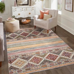 Desire Rugs Aress Multicolour Aztec Rug 200 x 290cm - Size: 290 x 200 x 0.2cm - Wilko - thumbnail 3