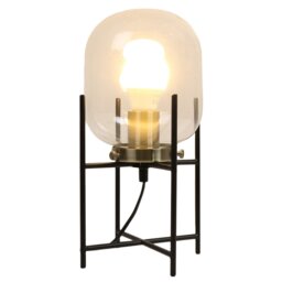 Oliver Black Glass Industrial Table Lamp - Size: 17.9 x 33.5 x 17.9 - Wilko - thumbnail 1