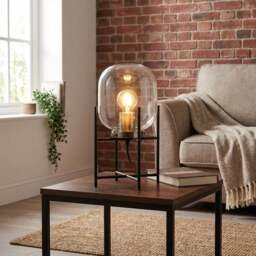 Oliver Black Glass Industrial Table Lamp - Size: 17.9 x 33.5 x 17.9 - Wilko - thumbnail 7
