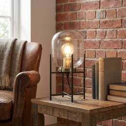 Oliver Black Glass Industrial Table Lamp - Size: 17.9 x 33.5 x 17.9 - Wilko - thumbnail 5