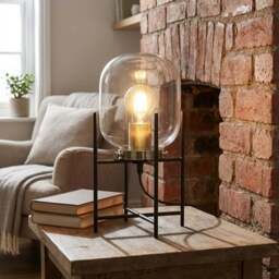Oliver Black Glass Industrial Table Lamp - Size: 17.9 x 33.5 x 17.9 - Wilko - thumbnail 6