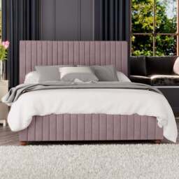 Laurence Llewelyn-Bowen Estella Single Blush Plush Velvet Ottoman Bed - Pink - Wilko - thumbnail 1