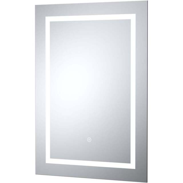 nuie LED Touch Sensor Mirror 700 x 500mm - Size: 700 x 500 x 33mm - Silver - Wilko - image 1