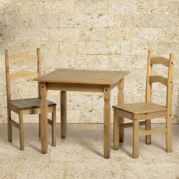 Seconique Rio 2 Seater Dining Set Distressed Waxed Pine - Brown - Wilko - thumbnail 1