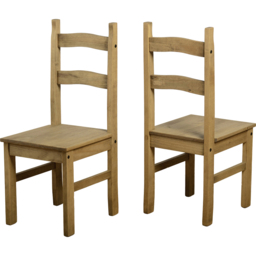 Seconique Rio 2 Seater Dining Set Distressed Waxed Pine - Brown - Wilko - thumbnail 4