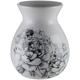 Premier Housewares Medium White Ceramic Vase - Size: 17 x 17 x 21cm - Wilko - thumbnail 3
