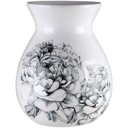 Premier Housewares Medium White Ceramic Vase - Size: 17 x 17 x 21cm - Wilko - thumbnail 1
