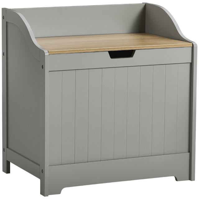 BATH VIDA Priano Grey Laundry Chest - Size: 58 x 56 x 38cm - Wilko - image 1