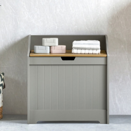 BATH VIDA Priano Grey Laundry Chest - Size: 58 x 56 x 38cm - Wilko - thumbnail 4