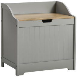 BATH VIDA Priano Grey Laundry Chest - Size: 58 x 56 x 38cm - Wilko