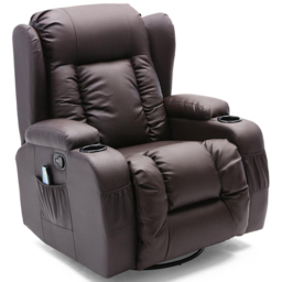 Furniture Online Caesar Brown Bonded Leather Recliner Chair - Size: 105 x 95 x 98cm - Wilko - thumbnail 3