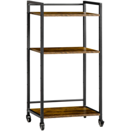 Portland 3 Tier Rustic Brown Printer Stand - Size: 50 x 35 x 100.5cm - Wilko - thumbnail 3