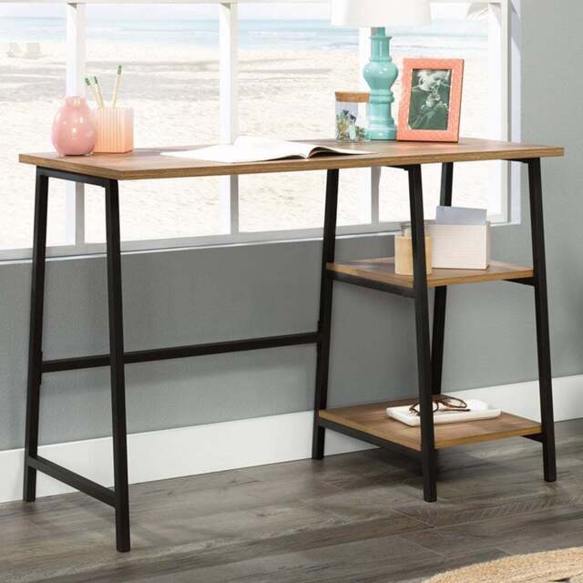 Teknik Office Industrial Style Sindoori Mango Finish Bench Desk Brown - Size: 71.2 x 105.4 x 47cm - Wilko - image 1
