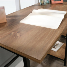 Teknik Office Industrial Style Sindoori Mango Finish Bench Desk Brown - Size: 71.2 x 105.4 x 47cm - Wilko - thumbnail 7