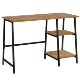 Teknik Office Industrial Style Sindoori Mango Finish Bench Desk Brown - Size: 71.2 x 105.4 x 47cm - Wilko - thumbnail 3
