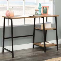 Teknik Office Industrial Style Sindoori Mango Finish Bench Desk Brown - Size: 71.2 x 105.4 x 47cm - Wilko - thumbnail 1