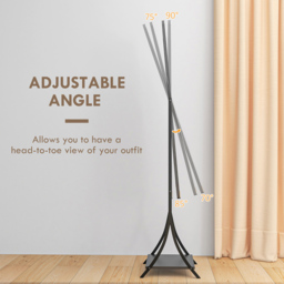 Portland Free Standing Dressing Mirror 42 x 155cm - Size: 155 x 42cm - Black - Wilko - thumbnail 5