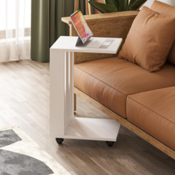 Decortie Edi White C Sofa Side Table with Storage - Size: 60.0  x 37.0  x 45.0 cm - Wilko - thumbnail 6