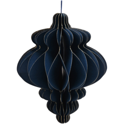The Seasonal Gift Co Dark Blue Paper Ornate Bauble with Gold Edge 15cm 2 Pack - The Seasonal Gift Co. - Wilko - thumbnail 3
