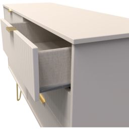 Crowndale Linear 6 Drawer Kashmir Matt Chest of Drawers Ready Assembled - Cream - Wilko - thumbnail 7