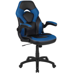 FWStyle X10 Black and Blue Faux Leather Racer Style Gaming Chair - Size: 117 x 67 x 63cm - Wilko - thumbnail 3
