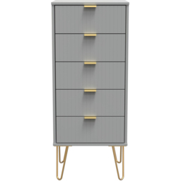 Crowndale 5 Drawer Dusk Grey Chest of Drawers Ready Assembled - Wilko - thumbnail 4