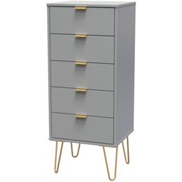 Crowndale 5 Drawer Dusk Grey Chest of Drawers Ready Assembled - Wilko - thumbnail 3
