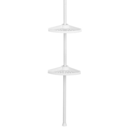 Premier Housewares White 4 Tier Spring Mount Shelf Unit - Size: 20 x 20 x 250cm - Wilko - thumbnail 5