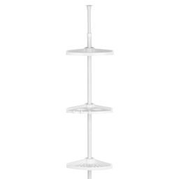 Premier Housewares White 4 Tier Spring Mount Shelf Unit - Size: 20 x 20 x 250cm - Wilko - thumbnail 4