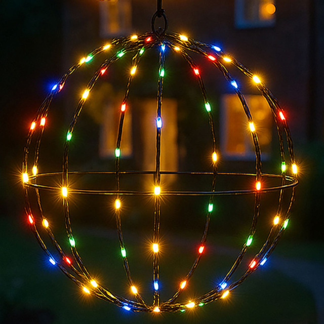 Xmas Haus Black RGB Mini Seed LED Smart Foldable Ball Light with Remote 30cm - Size: 300 x 300 x 300cm - Wilko - image 1