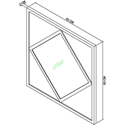 Bentley Designs Renzo Zinc and Dark Grey Geometric Wall Mirror 63 x 63cm - Size: 20 x 63 x 63cm - Black - Wilko - thumbnail 6
