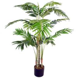 Leaf Palm Artificial Tree 120cm - Size: 120 x 80 x 80cm - Green - Wilko - thumbnail 1