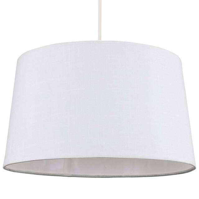 ValueLights Doretta White Faux Linen Tapered Lamp Shade - Size: 40 x 23 x 40cm - Wilko - image 1