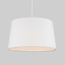 ValueLights Doretta White Faux Linen Tapered Lamp Shade - Size: 40 x 23 x 40cm - Wilko - thumbnail 4
