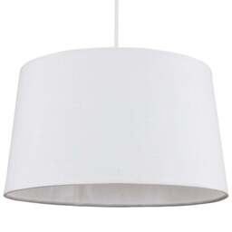 ValueLights Doretta White Faux Linen Tapered Lamp Shade - Size: 40 x 23 x 40cm - Wilko