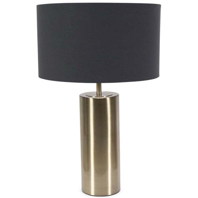 ValueLights Lexy Reni Black and Antique Brass Shade Touch LED Table Lamp - Size: 55 x 35 x 35cm - Gold - Wilko - image 1
