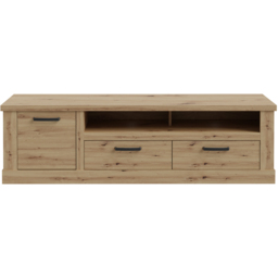 Florence Corona Single Door 2 Drawer 2 Shelf Artisan TV Unit - Size: 52 x 179.2 x 52cm - Brown - Furniture To Go - Wilko - thumbnail 4