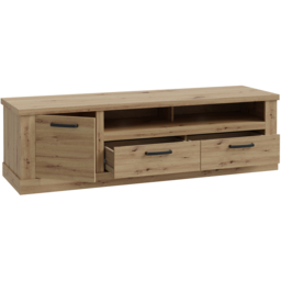 Florence Corona Single Door 2 Drawer 2 Shelf Artisan TV Unit - Size: 52 x 179.2 x 52cm - Brown - Furniture To Go - Wilko - thumbnail 5