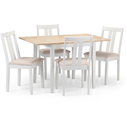 Julian Bowen Rufford Extending Dining Table Ivory and Natural - Size: 4 Seater - Cream - Wilko - thumbnail 6