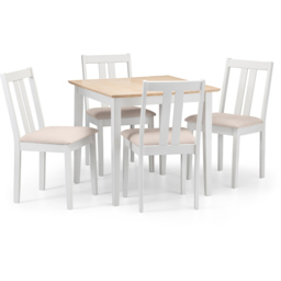 Julian Bowen Rufford Extending Dining Table Ivory and Natural - Size: 4 Seater - Cream - Wilko - thumbnail 5