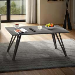 Seconique Marlow Black Marble Effect Coffee Table - Size: 45 x 100 x 50cm - Wilko - thumbnail 1