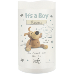 Personalised Memento Boofle Its A Boy Nightlight LED Candle - Size: 0.8 x 1.3 x 0.8cm - White - Wilko - thumbnail 1